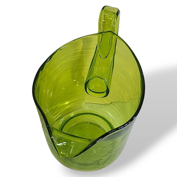 Vintage Blenko #7015s Olive Green Glass Pitcher - Picture 6 of 16